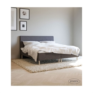 JENSEN FIRST BOX INKL. SLEEP I TOPMADRAS - MØRKEGRÅ - MÅL: 180 X 200 CM - LIMITED EDITION